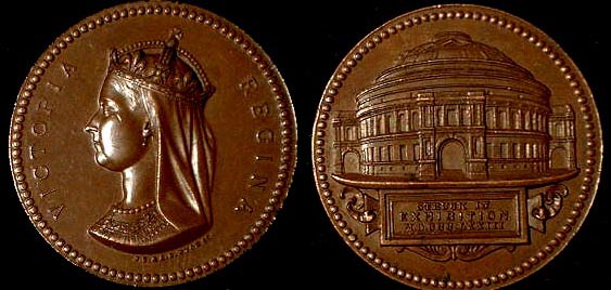 1873 Victoria International Expo BY JS & AB WYON.
BHM 2965 Rarity common "C"  Copper/bronze struck at the Expo.
