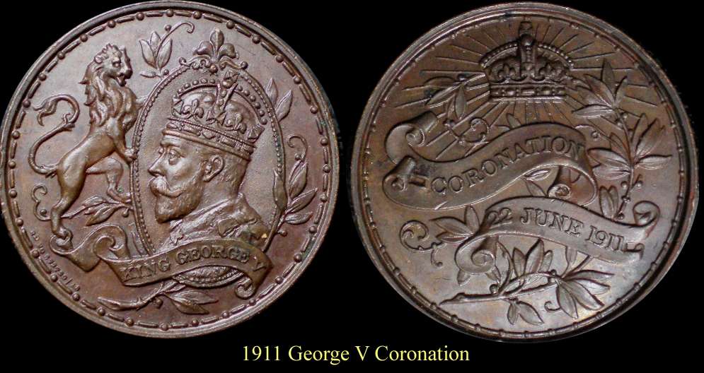 1911 George V Coronation Medal
22.3 gms 38.5 mm Copper/bronze BHM# 4076

