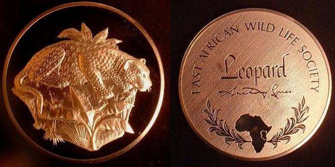 1998 East Africa Wildlife series  leopards
57.5 gms 51mm Bronze
