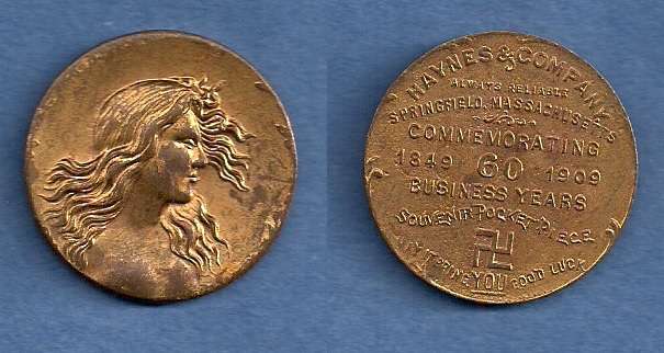 1909 Springfield, Mass. - Haynes & Co. Medal
