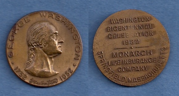 1932 Springfield, Mass. - Washington Bicentennial Medal
